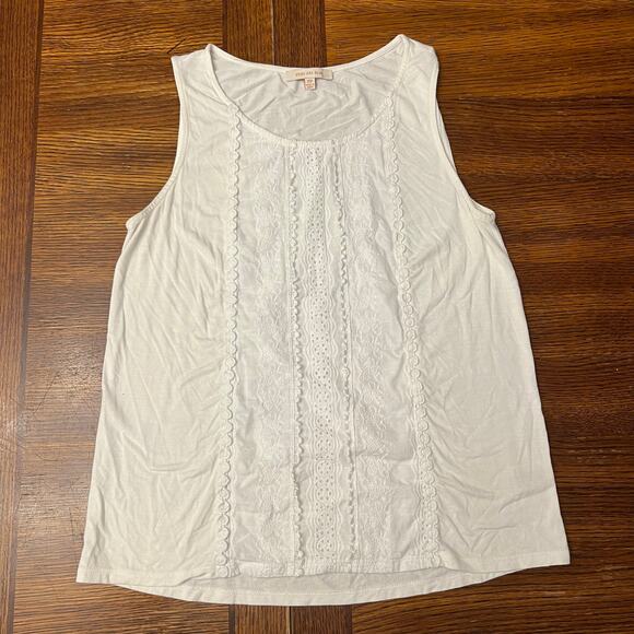 Anthropologie Skies are Blue White Embroidered Sleeveless Tank XSP - Picture 12 of 15